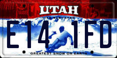 UT license plate E141FD