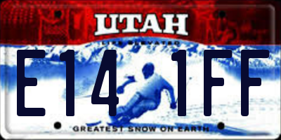 UT license plate E141FF