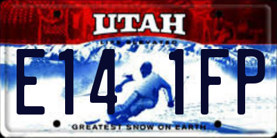 UT license plate E141FP