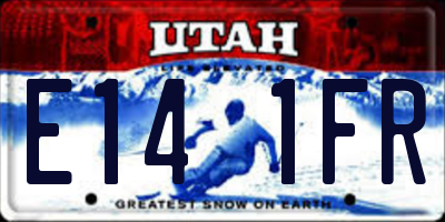 UT license plate E141FR