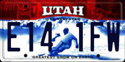 UT license plate E141FW