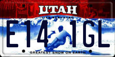 UT license plate E141GL