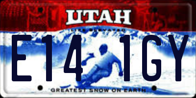 UT license plate E141GY