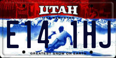UT license plate E141HJ