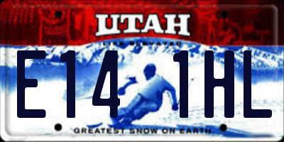 UT license plate E141HL