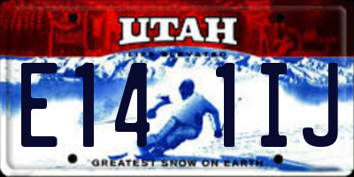 UT license plate E141IJ