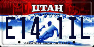 UT license plate E141IL