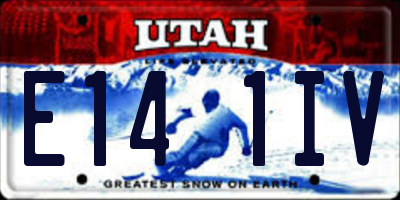 UT license plate E141IV