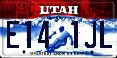 UT license plate E141JL