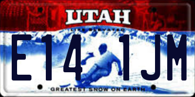 UT license plate E141JM