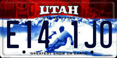 UT license plate E141JO