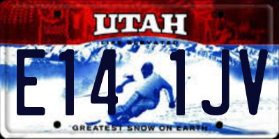 UT license plate E141JV