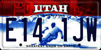 UT license plate E141JW