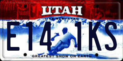 UT license plate E141KS
