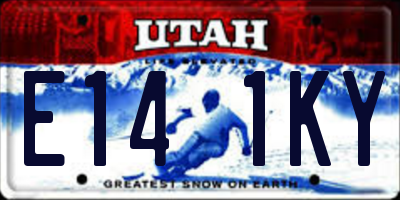 UT license plate E141KY