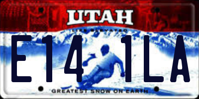 UT license plate E141LA