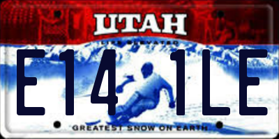 UT license plate E141LE