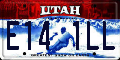 UT license plate E141LL