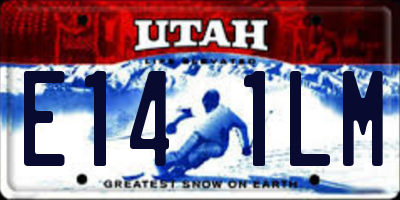 UT license plate E141LM