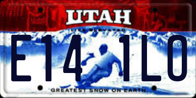 UT license plate E141LO