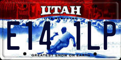 UT license plate E141LP