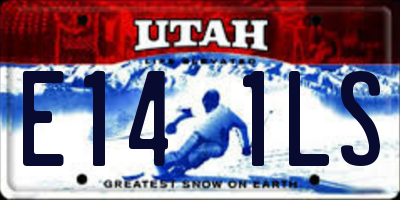 UT license plate E141LS