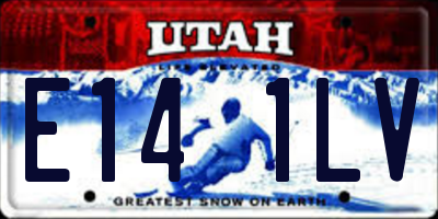 UT license plate E141LV