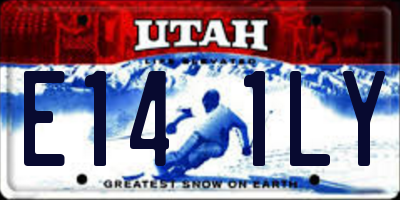 UT license plate E141LY