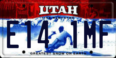 UT license plate E141MF