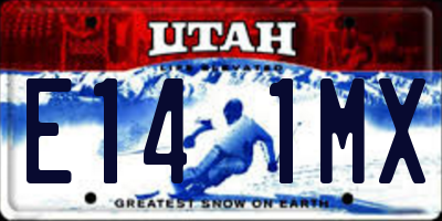 UT license plate E141MX