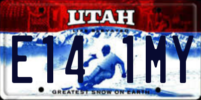 UT license plate E141MY