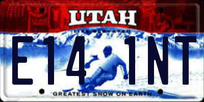UT license plate E141NT