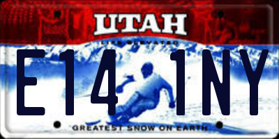 UT license plate E141NY