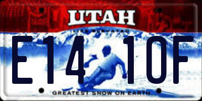 UT license plate E141OF
