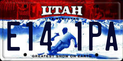 UT license plate E141PA