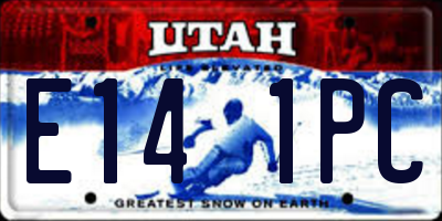 UT license plate E141PC