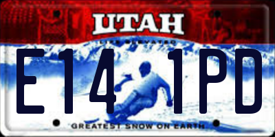UT license plate E141PD