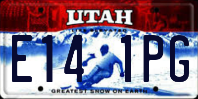UT license plate E141PG