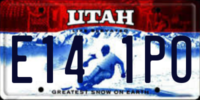 UT license plate E141PO