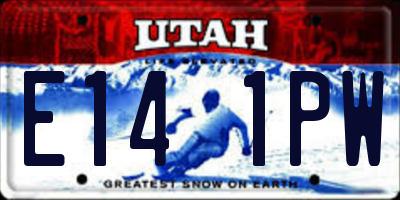 UT license plate E141PW