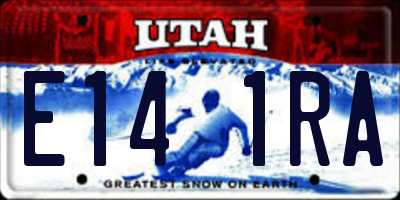UT license plate E141RA