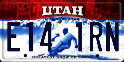 UT license plate E141RN