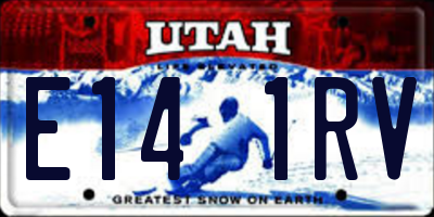 UT license plate E141RV