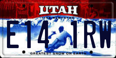 UT license plate E141RW