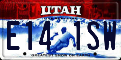 UT license plate E141SW
