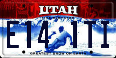 UT license plate E141TI