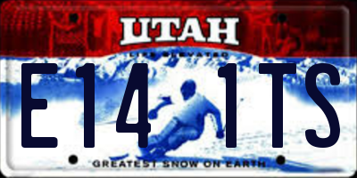 UT license plate E141TS