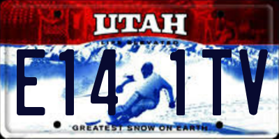 UT license plate E141TV