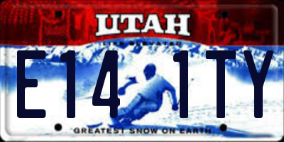 UT license plate E141TY