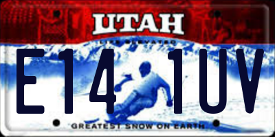 UT license plate E141UV
